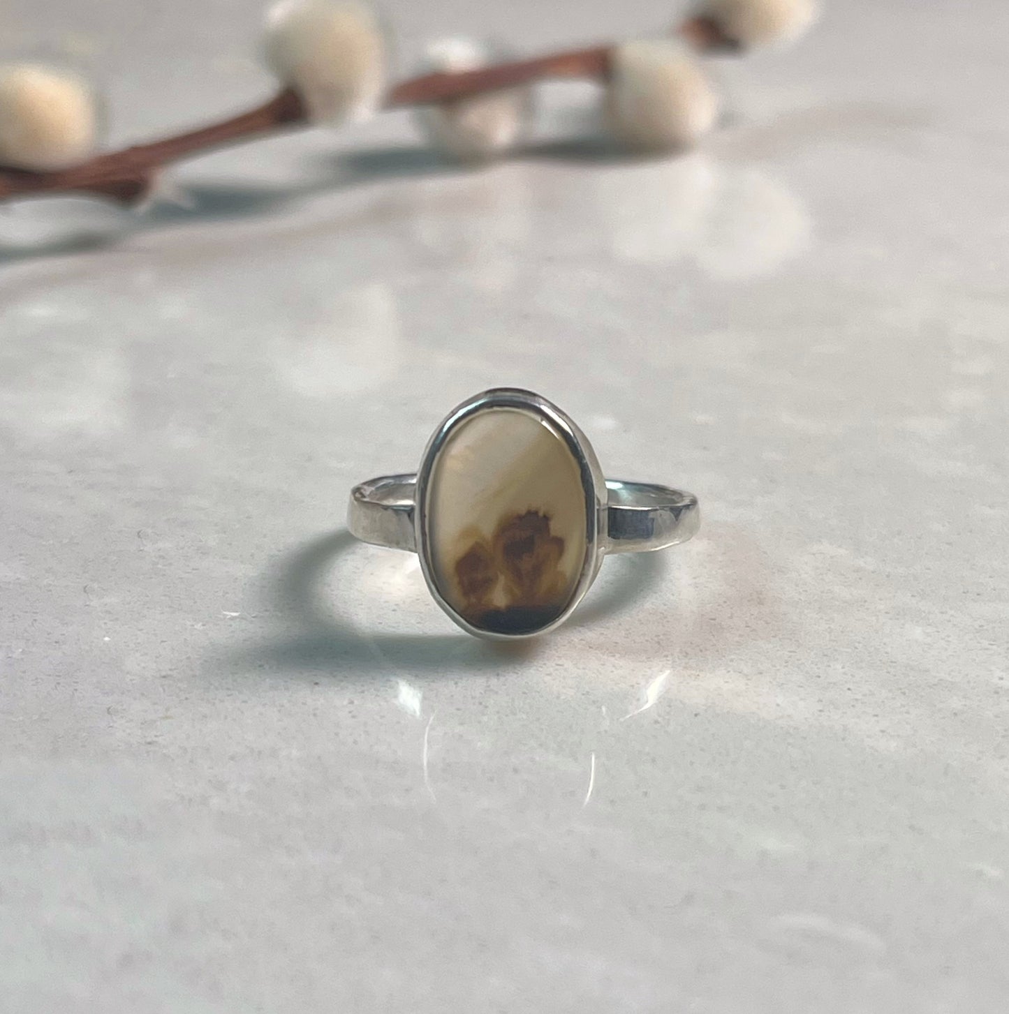 Floral Agate Ring (One of a Kind)