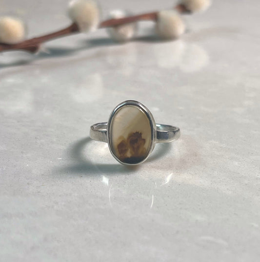 Floral Agate Ring (One of a Kind)
