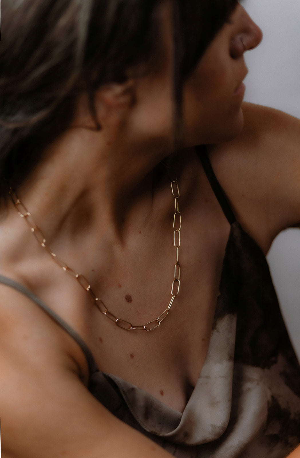 Long Paper Clip Necklace