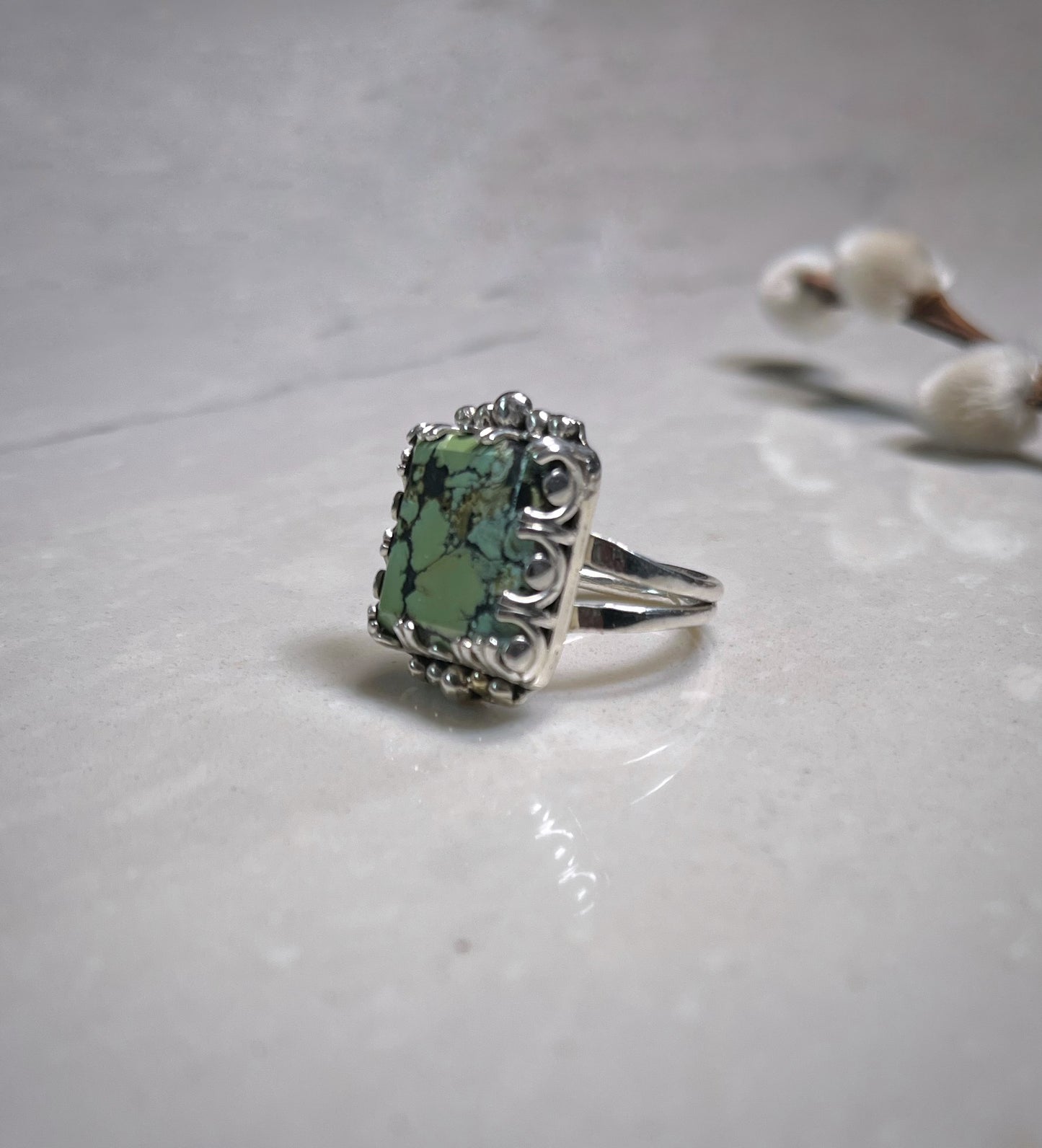 Blue Green Turquoise Ring