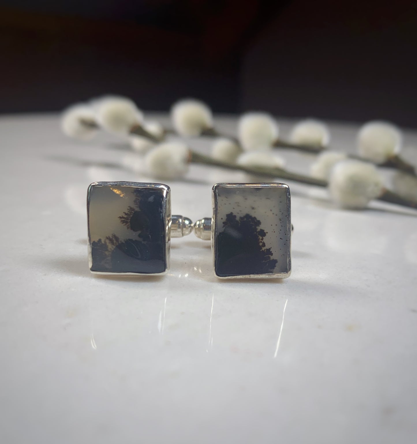Dendritic Agate Cufflinks (One of a Kind)