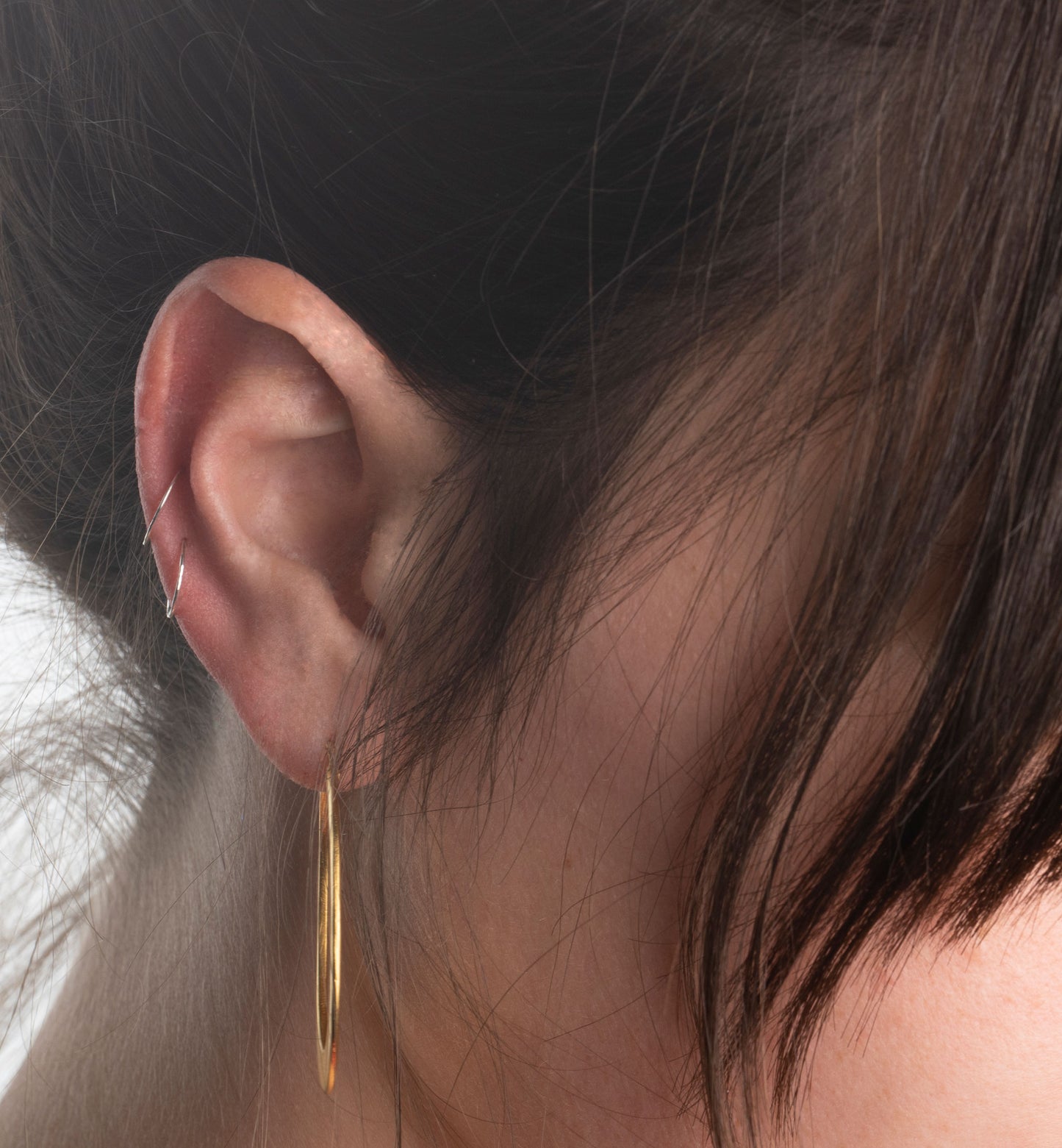 Very Small Hammered Hoops