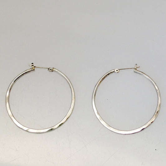 Medium Hammered Hoops