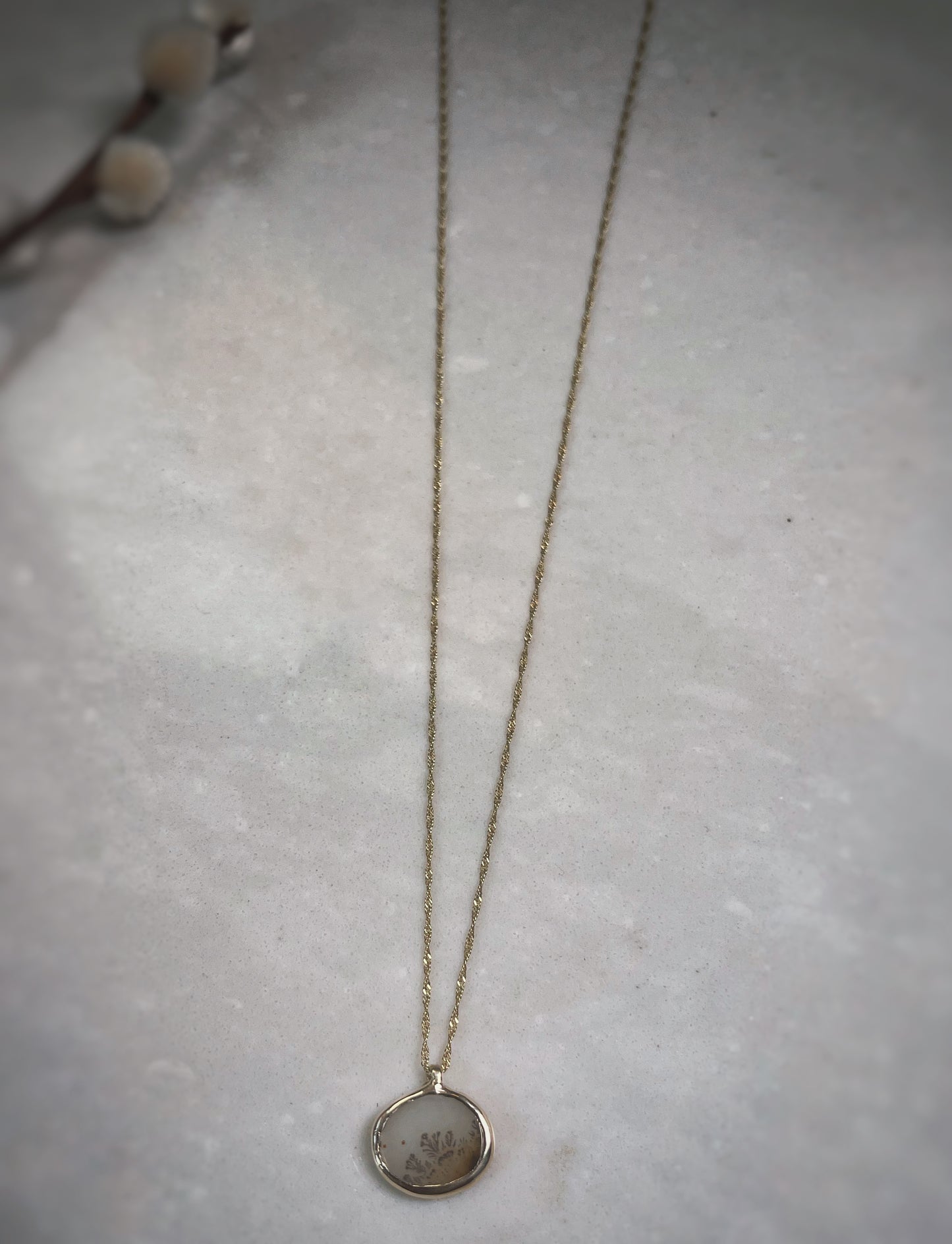 14k Dendritic Necklace (One of a Kind)